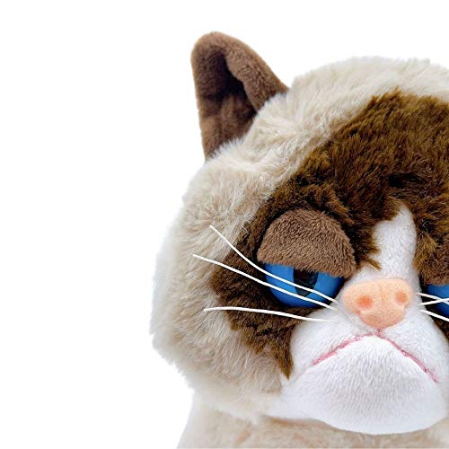 WHL Grumpy Cat, Peluche del Gato gruñón 25cm (10"). Licencia Oficial.