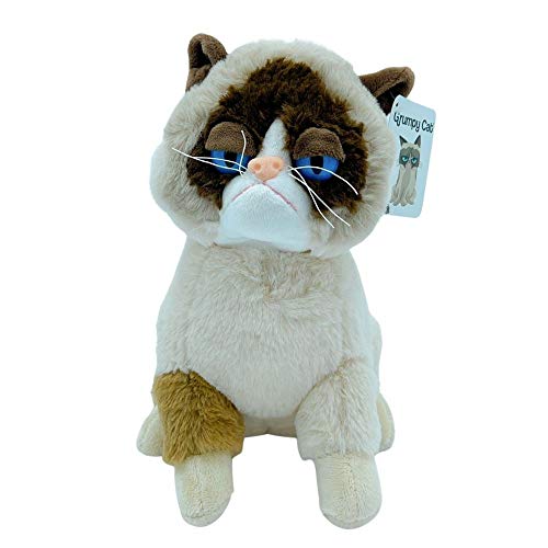 WHL Grumpy Cat, Peluche del Gato gruñón 25cm (10"). Licencia Oficial.