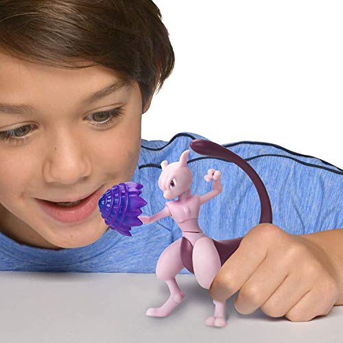 Wicked Cool Toys, LLC Pokemon 12 cm Battle Feature Action Figure – Mewtwo