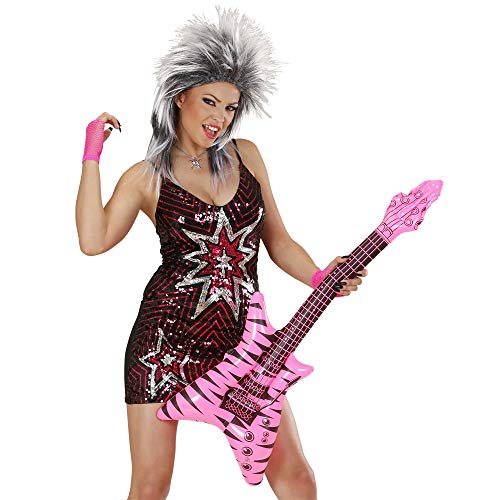 WIDMANN- Guitarra Hinchable Rock, Color Rosa, Talla única (23945)