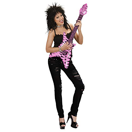 WIDMANN- Guitarra Hinchable Rock, Color Rosa, Talla única (23945)