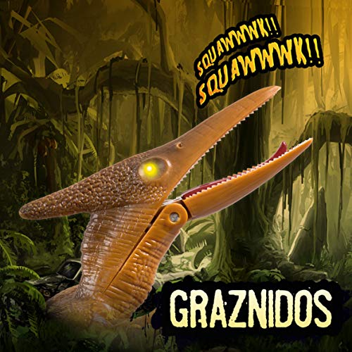 Wild predators Pteranodón Mediano, Figuras Dinosaurios Juguetes 3 años o más, Regalos para Niños, Ojos Luminosos, Sonidos y Movimientos Reales (World Brands XT380912)