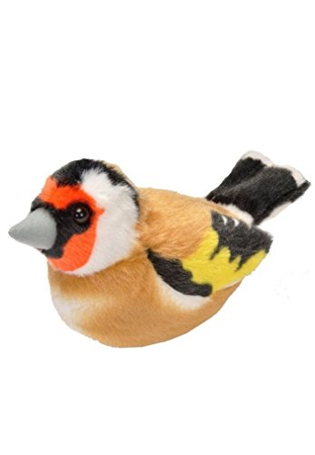 Wild Republic - Aves, Jilguero con sonidos reales peluche, 13 - 16 cm (19486)