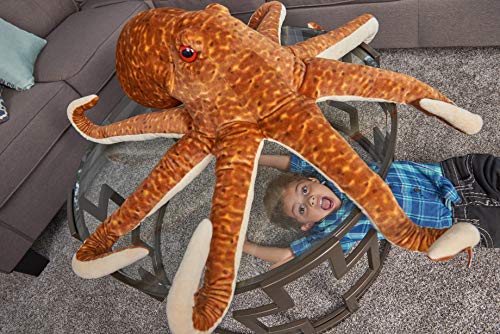 Wild Republic Cuddlekins 23056 Pulpo de Peluche Jumbo Cuddlekins Juguetes de Peluche para niños, 76 cm, Multi