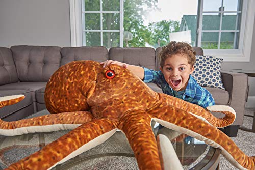 Wild Republic Cuddlekins 23056 Pulpo de Peluche Jumbo Cuddlekins Juguetes de Peluche para niños, 76 cm, Multi