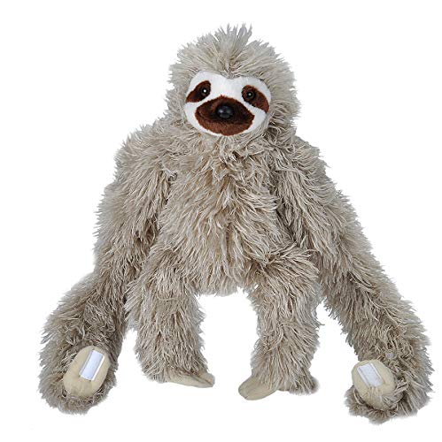 Wild Republic - Hanging Sloth, Perezoso de Peluche con Velcro, 44 cm (16387)