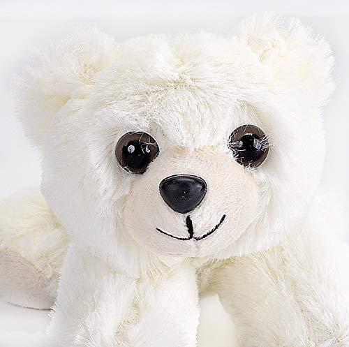 Wild Republic Hug'ems Plush, Polar Bear Baby Cuddly Soft Toy, 18 cm Oso Peluche para bebé, Color (16246)