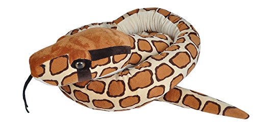 Wild Republic Jumbo Serpiente de peluche pitón de la India (Python molurus), 280 cm