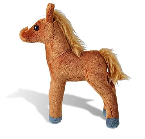 Wild Republic - Mini caballo de Peluche Cuddlekins, 20 cm, color marrón (13595)