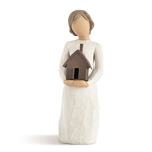 Willow Tree, Figura de niño con casa de juguete, Home Deco, Enesco