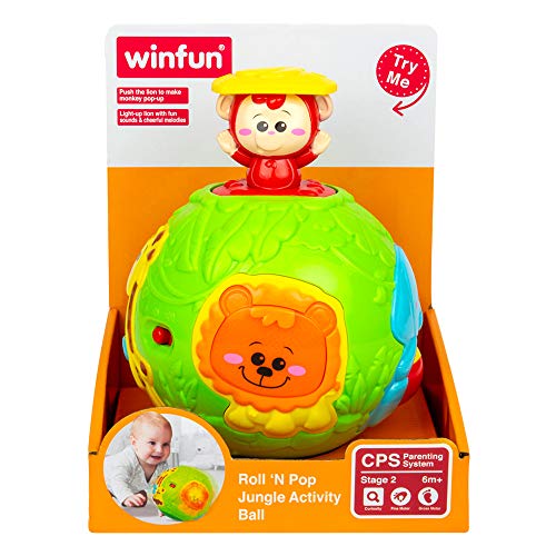 winfun - Bola de animales infantil con luz y sonido (44527) , color/modelo surtido