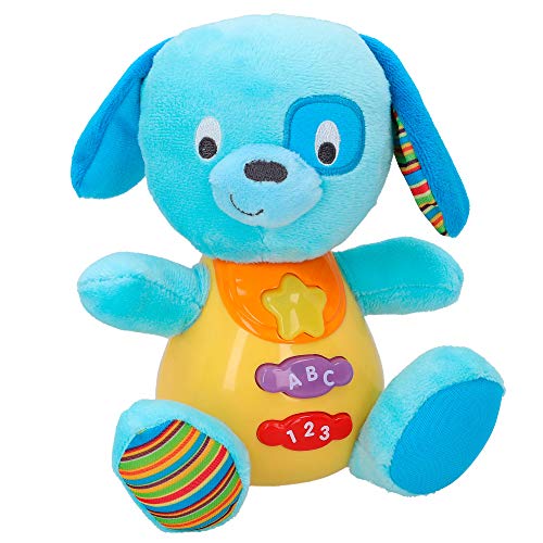 winfun - Peluche Perro para bebés que habla y luces de colores, Idioma: Español (85175)