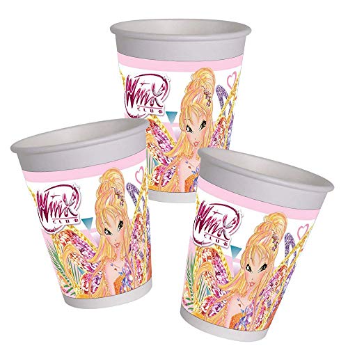 Winx Club Juego de vajilla desechable Tynix, platos, vasos y servilletas