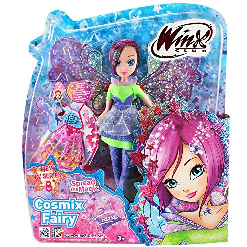 Winx Club Tecna | Hada Cosmix Muñeca con Alas Holográficas Móviles