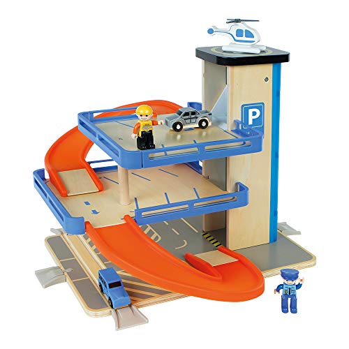 WOOMAX- Parking de madera con accesorios (Colorbaby 46258)