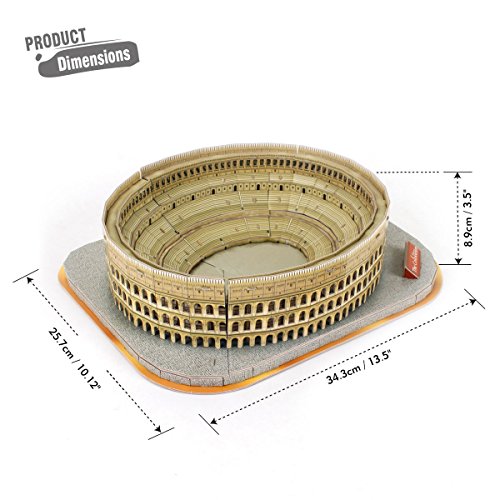 World Brands Cubic Fun-Puzzle 3D City Traveller del Coliseo Romano, National Geographic (CPA Toy Group DS0976), color marron