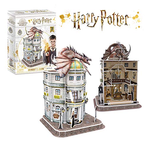 World Brands-El Banco Gringotts Harry Potter, Cubic Fun, puzle, rompecabezas, maquetas para montar, puzzles 3D, kit de construcción, multicolor DS1005H