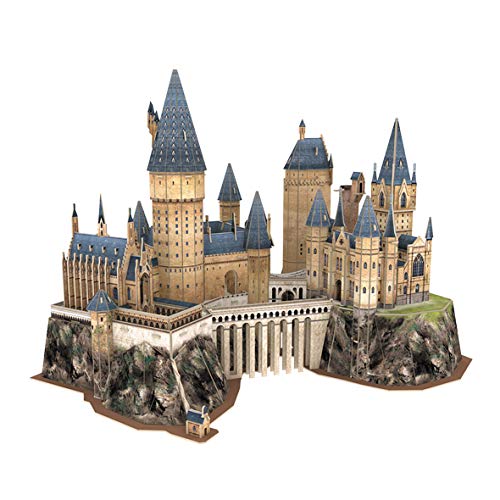 World Brands- Harry Potter-Castillo de Hogwarts Puzzles 3D, Kit de Construcción, Multicolor (Cubic Fun DS1013H)