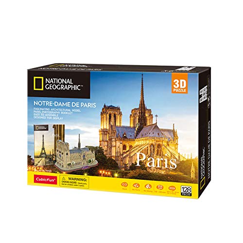 World Brands- National Geographic Puzzle 3D Notre Dame de Paris, Color variado (Tachan DS0986h)