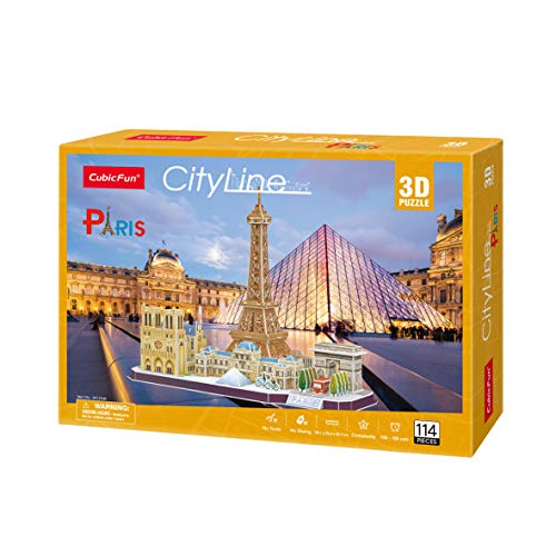 World Brands Torre Eiffel Paris, Puzzles para Adultos y Niños, Maquetas para Montar, Rompecabezas 3D, Regalos Divertidos, Cultura, Viajar Desde Casa, Multicolor (MC254H)