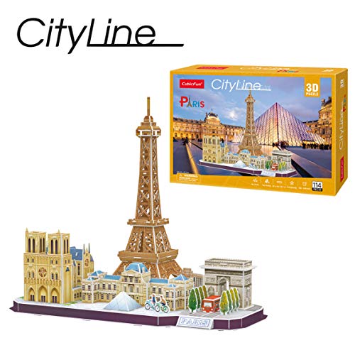 World Brands Torre Eiffel Paris, Puzzles para Adultos y Niños, Maquetas para Montar, Rompecabezas 3D, Regalos Divertidos, Cultura, Viajar Desde Casa, Multicolor (MC254H)