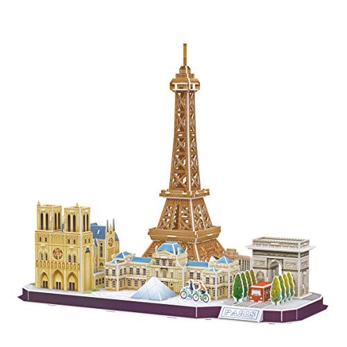 World Brands Torre Eiffel Paris, Puzzles para Adultos y Niños, Maquetas para Montar, Rompecabezas 3D, Regalos Divertidos, Cultura, Viajar Desde Casa, Multicolor (MC254H)