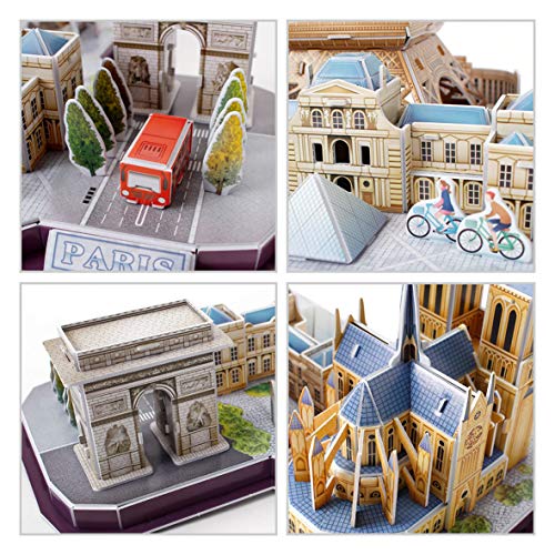 World Brands Torre Eiffel Paris, Puzzles para Adultos y Niños, Maquetas para Montar, Rompecabezas 3D, Regalos Divertidos, Cultura, Viajar Desde Casa, Multicolor (MC254H)