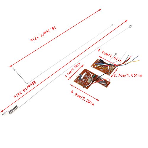 WOWOWO 4CH RC Control Remoto 27MHz Circuito PCB Transmisor y Placa receptora con Sistema de Radio de Antena para Coche, camión de Juguete