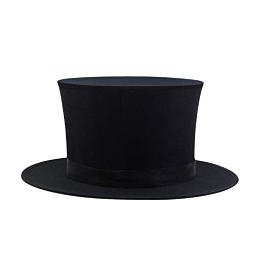 WOWOWO Sombrero de Copa Plegable Negro Trucos de Magia de Primavera Suministros Esenciales Accesorios de Escenario