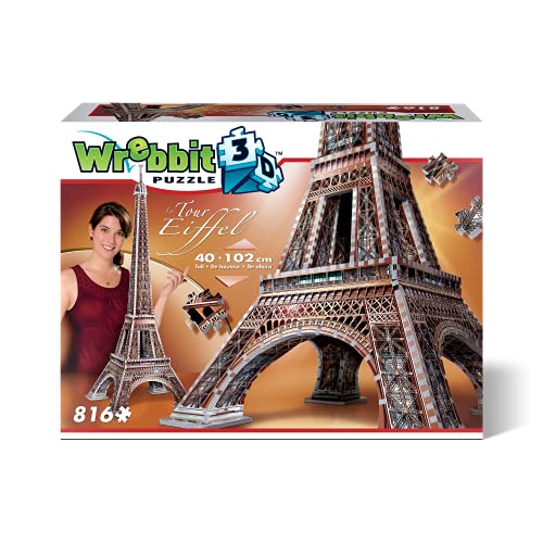 Wrebbit-la Torre Eiffel Puzzle 3D, Multicolor (W3D-2009)