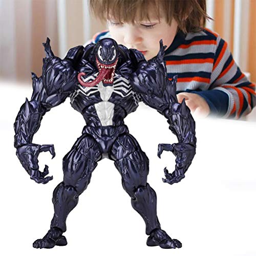 Wuawtyli SUPYINI Spider-Man Venom, 18CM Venom Figura, Action Figura Venom, Venom Action Figura, Action Figura Statue, Figura Muñeca de colección, Coche de Juguete, decoración del hogar