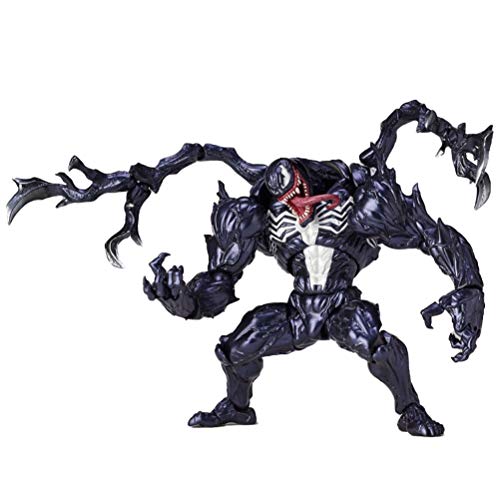 Wuawtyli SUPYINI Spider-Man Venom, 18CM Venom Figura, Action Figura Venom, Venom Action Figura, Action Figura Statue, Figura Muñeca de colección, Coche de Juguete, decoración del hogar