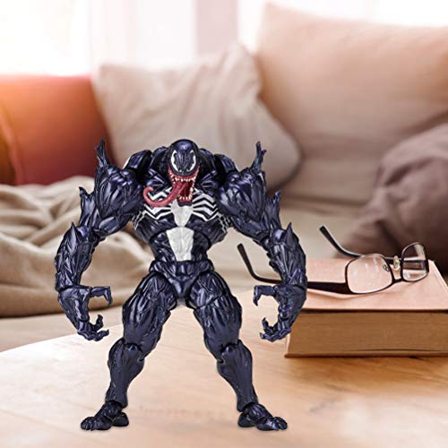 Wuawtyli SUPYINI Spider-Man Venom, 18CM Venom Figura, Action Figura Venom, Venom Action Figura, Action Figura Statue, Figura Muñeca de colección, Coche de Juguete, decoración del hogar