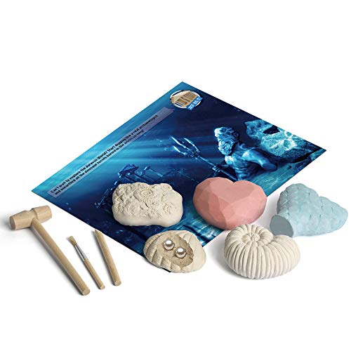 WULAU 5 In 1 Atlantis National Geographic Archaeology Kit, Gemstone Digging Kits Toys for Boys and Girls, Lost City Great Science Excavation Kits for Kids