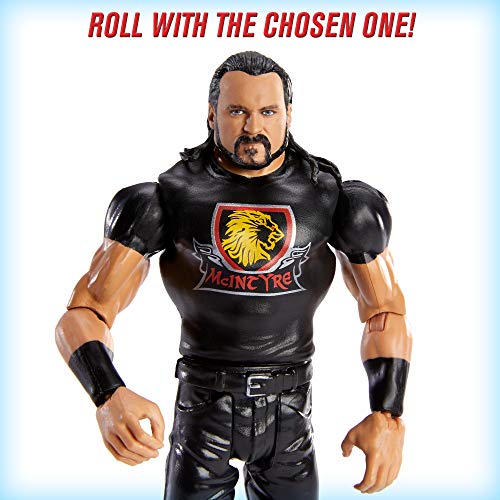 WWE Drew McIntyre con Motocicleta Destrucción Total Muñeco articulado con moto roja de juguete con piezas desmontables y accesorios (Mattel GYX60)