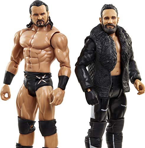 WWE Serie Campeonato Pack 2 figuras Seth Rollins vs Drew McIntyre, muñecos articulados de juguete con accesorios (Mattel GVJ20)