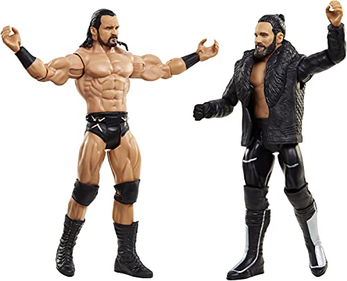 WWE Serie Campeonato Pack 2 figuras Seth Rollins vs Drew McIntyre, muñecos articulados de juguete con accesorios (Mattel GVJ20)