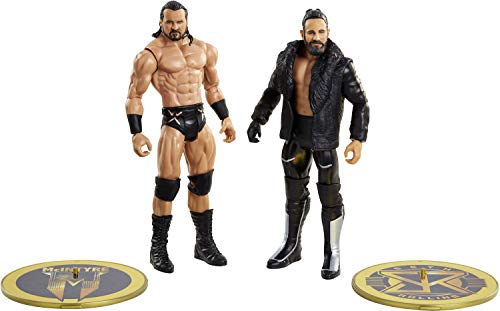 WWE Serie Campeonato Pack 2 figuras Seth Rollins vs Drew McIntyre, muñecos articulados de juguete con accesorios (Mattel GVJ20)