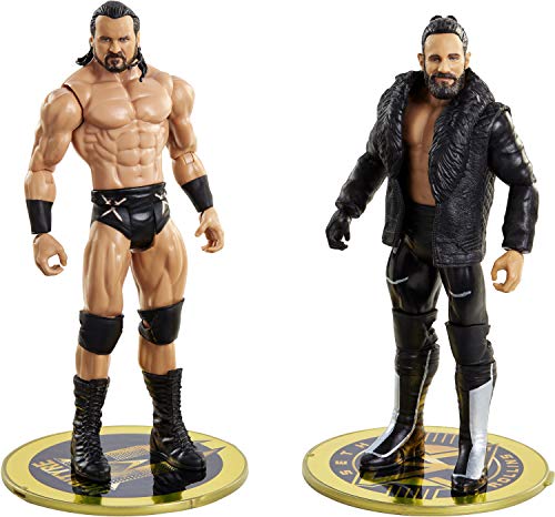 WWE Serie Campeonato Pack 2 figuras Seth Rollins vs Drew McIntyre, muñecos articulados de juguete con accesorios (Mattel GVJ20)