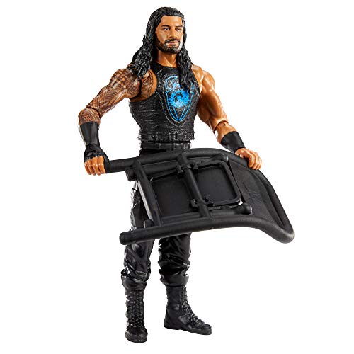 WWE Wrekkin Roman Reigns destroza rivales, muñeco articulado de juguete con silla plegable y accesorios (Mattel GVJ31)