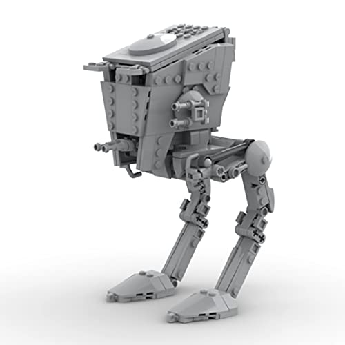 WWEI Technik Star Wars Mandalorian at-ST Robot de transporte del ejército, 308 piezas at-ST Droid juguete, bloques de montaje, compatible con Lego 75254