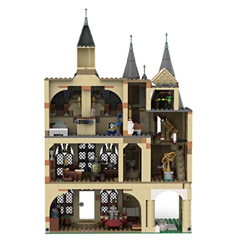 WWEI Torre de astronomía y reloj de torre, castillo, bloques de construcción, 1240 piezas, castillo, edificios, MOC, bloques de sujeción, compatible con Lego Harry Potter 75969/75948