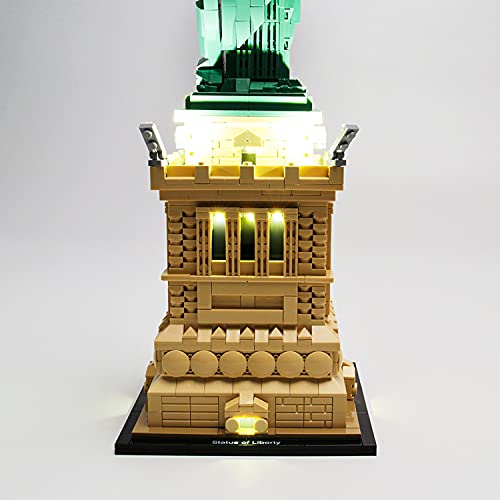 WXFN Conjunto De Luz LED para (Estatua De La Arquitectura De La Libertad) Modelo De Bloques De Construcción - Kit De Luz Compatible con Lego 21042 (Solo Kit De Luz Incluida)