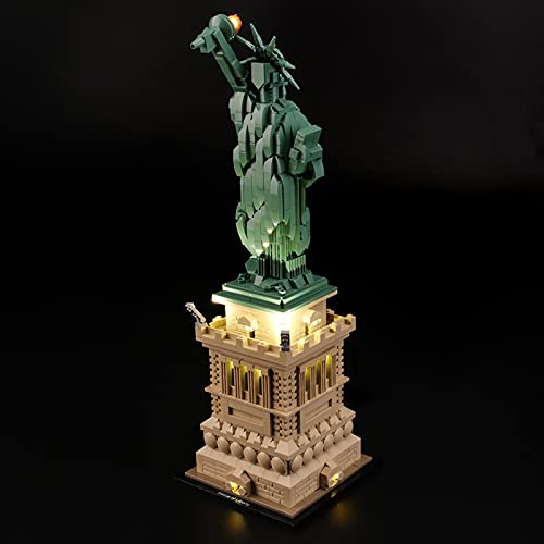 WXFN Conjunto De Luz LED para (Estatua De La Arquitectura De La Libertad) Modelo De Bloques De Construcción - Kit De Luz Compatible con Lego 21042 (Solo Kit De Luz Incluida)