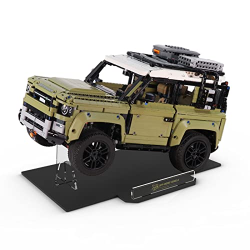 WXFN Soporte de acrílico para Lego Technic Land Rover Defender Compatible con Lego 42056 Montaje de Rompecabezas de Soporte Vertical (no Incluido en el Modelo)