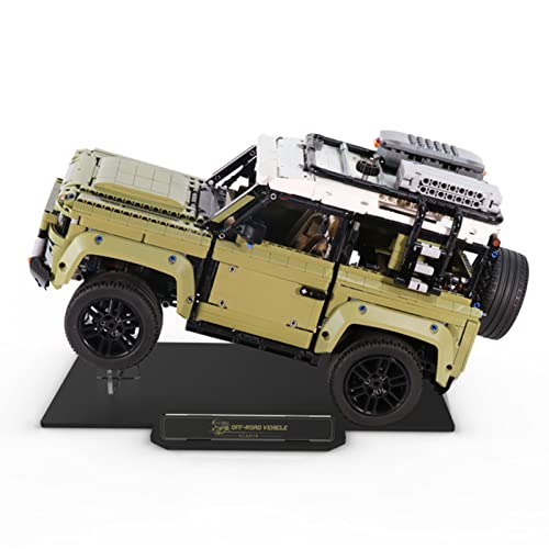 WXFN Soporte de acrílico para Lego Technic Land Rover Defender Compatible con Lego 42056 Montaje de Rompecabezas de Soporte Vertical (no Incluido en el Modelo)