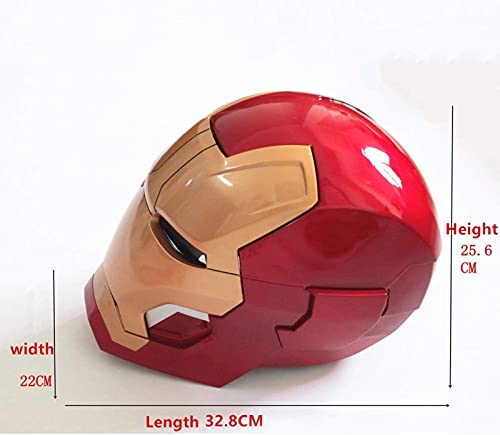 WXHJM Iron Man Electrónico Casco Máscara,Marvel Avengers 4 Superhéroe ABS Máscaras Luminosos Cascos＜60Cm,Halloween Cosplay Película Deluxe Edition,MK42