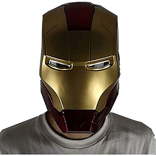 WXHJM Vengadores 1/1 Props Iron Man Superhéroe Casco,Coleccionables Unisex Ponible y Llevada Juguete Cosplay Puntales,con La Luz,Red