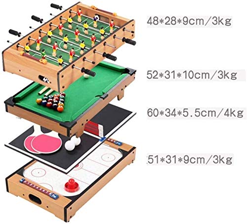 WYKDL Mesa de Billar de fútbol de Hockey sobre Hielo billares niños Chicos portátil Mini futbolín/billares