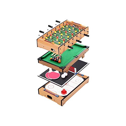 WYKDL Mesa de Billar de fútbol de Hockey sobre Hielo billares niños Chicos portátil Mini futbolín/billares